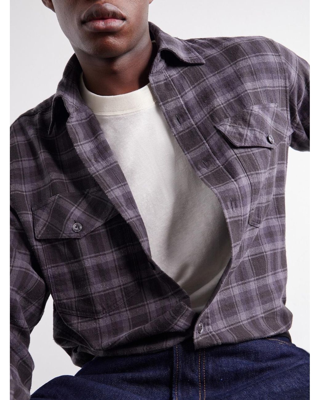 Drake's White Linen And Cotton-Blend Jersey T-Shirt for men