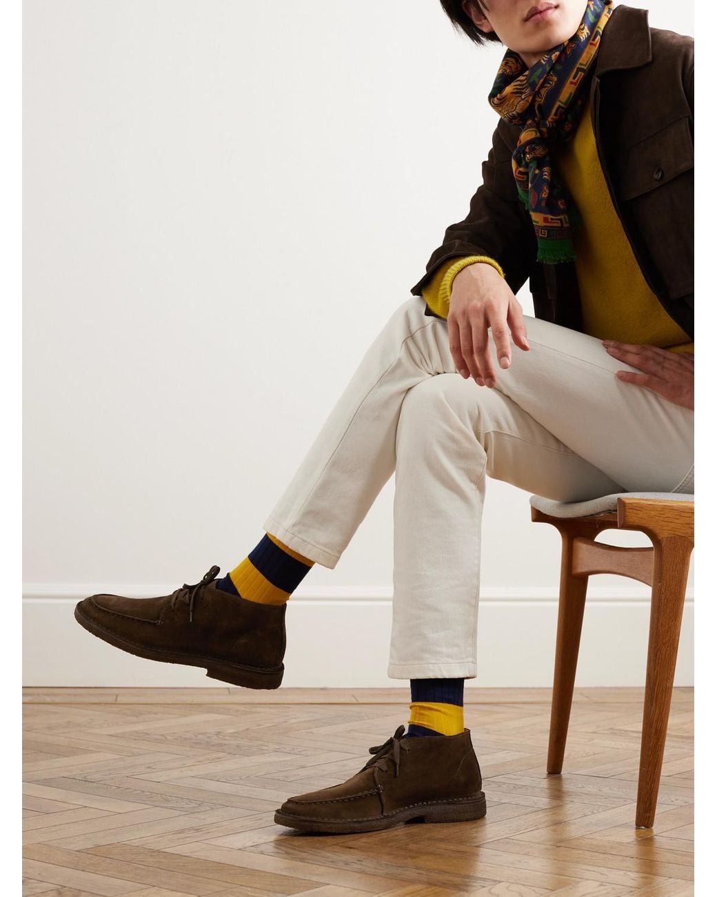 Drake's Brown Crosby Suede Chukka Boots for men