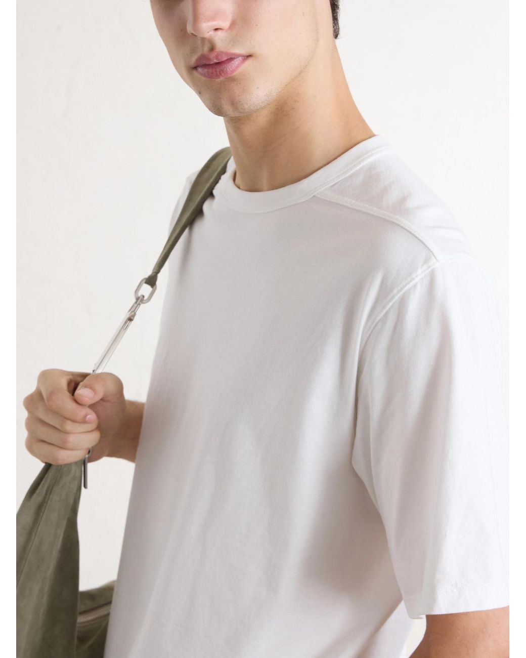 Rick Owens White Brad Cotton-Jersey T-Shirt for men