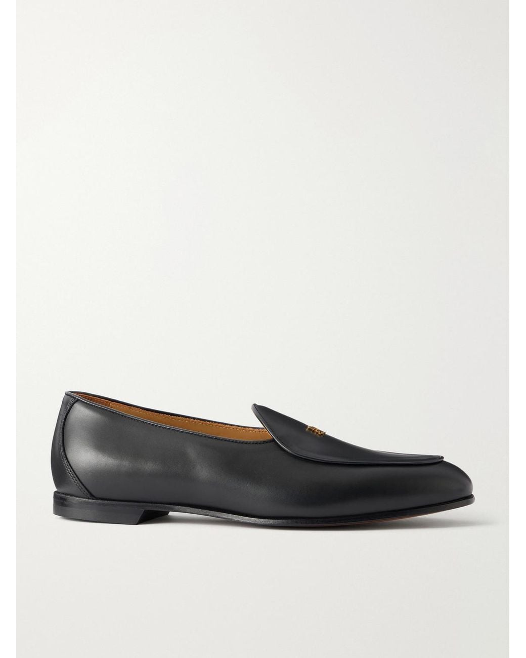Aimé Leon Dore Black Embellished Leather Loafers for men