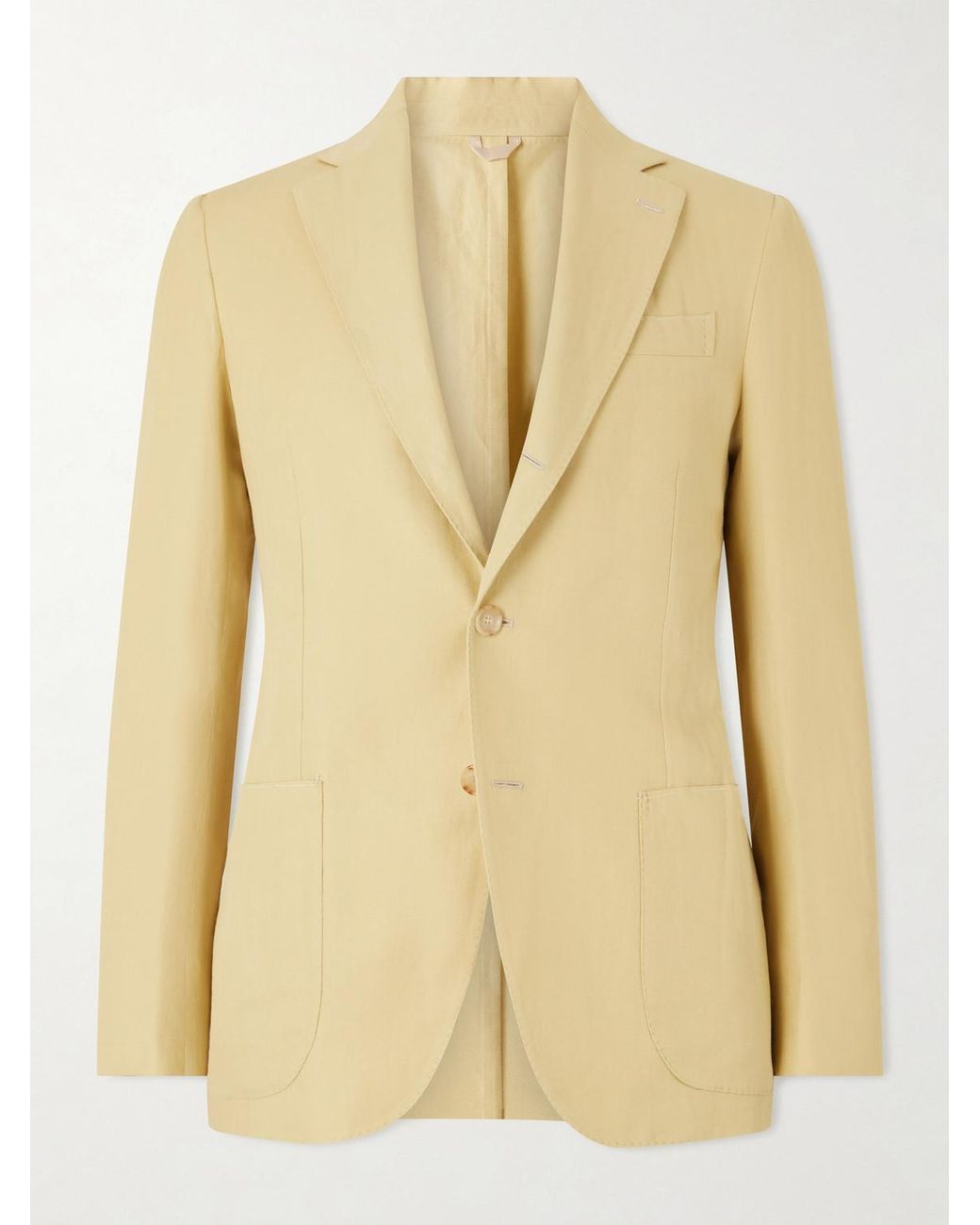 De Petrillo Natural Linen And Cotton-Blend Blazer for men