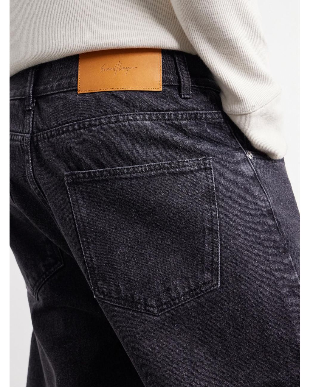 Second Layer Blue Big Papi Straight-Leg Jeans for men