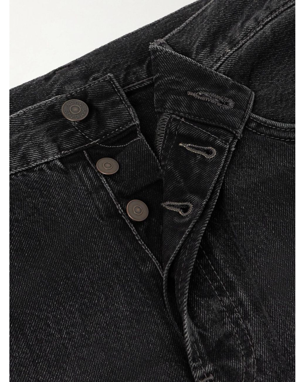 Acne Black Straight-Leg Jeans for men
