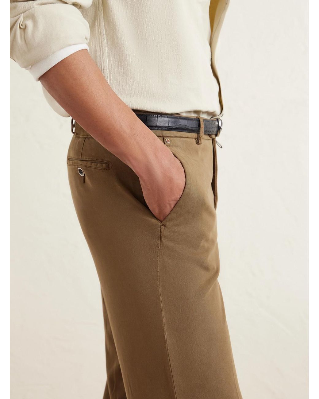 Kiton Natural Straight-Leg Lyocell-Blend Trousers for men