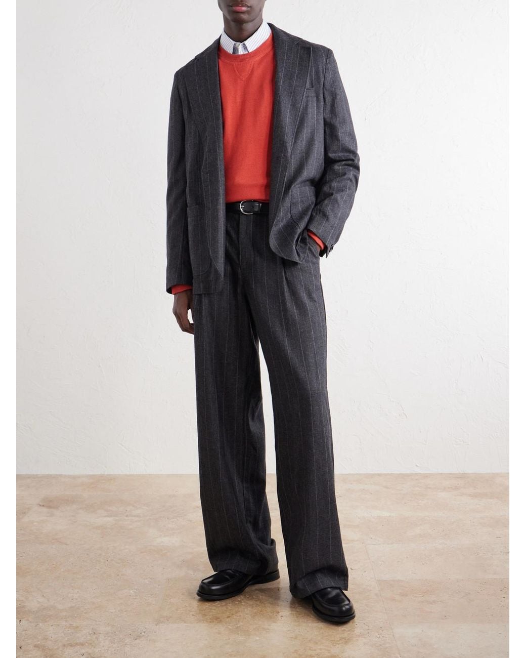 Ghiaia Red Cotton And Cashmere-Blend Sweatshirt for men