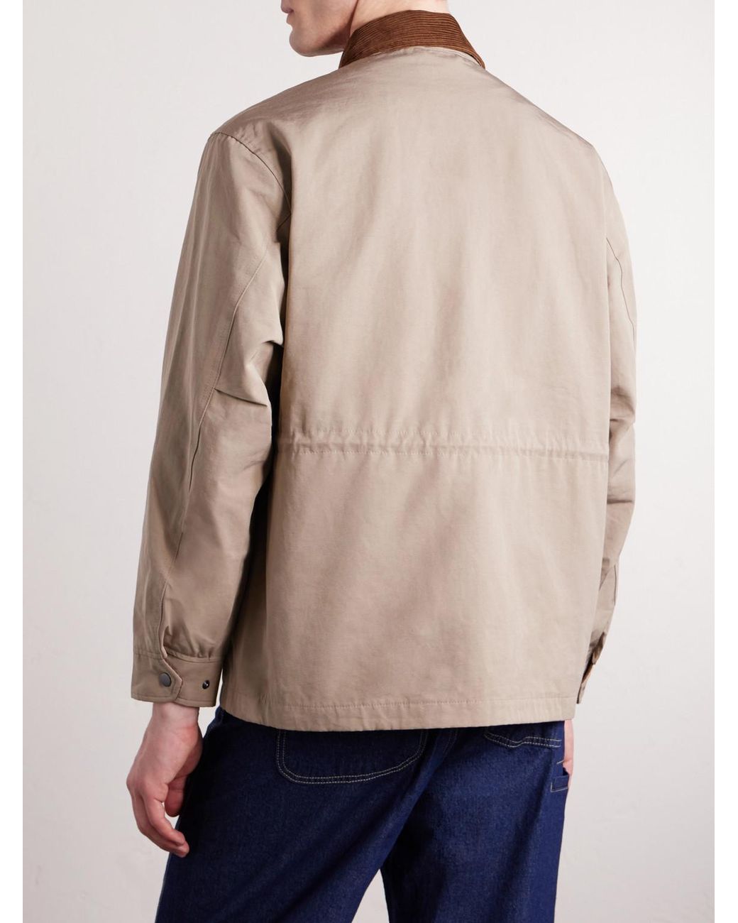 FRIZMWORKS Natural Royal Hunting Corduroy-trimmed Cotton-blend Jacket for men