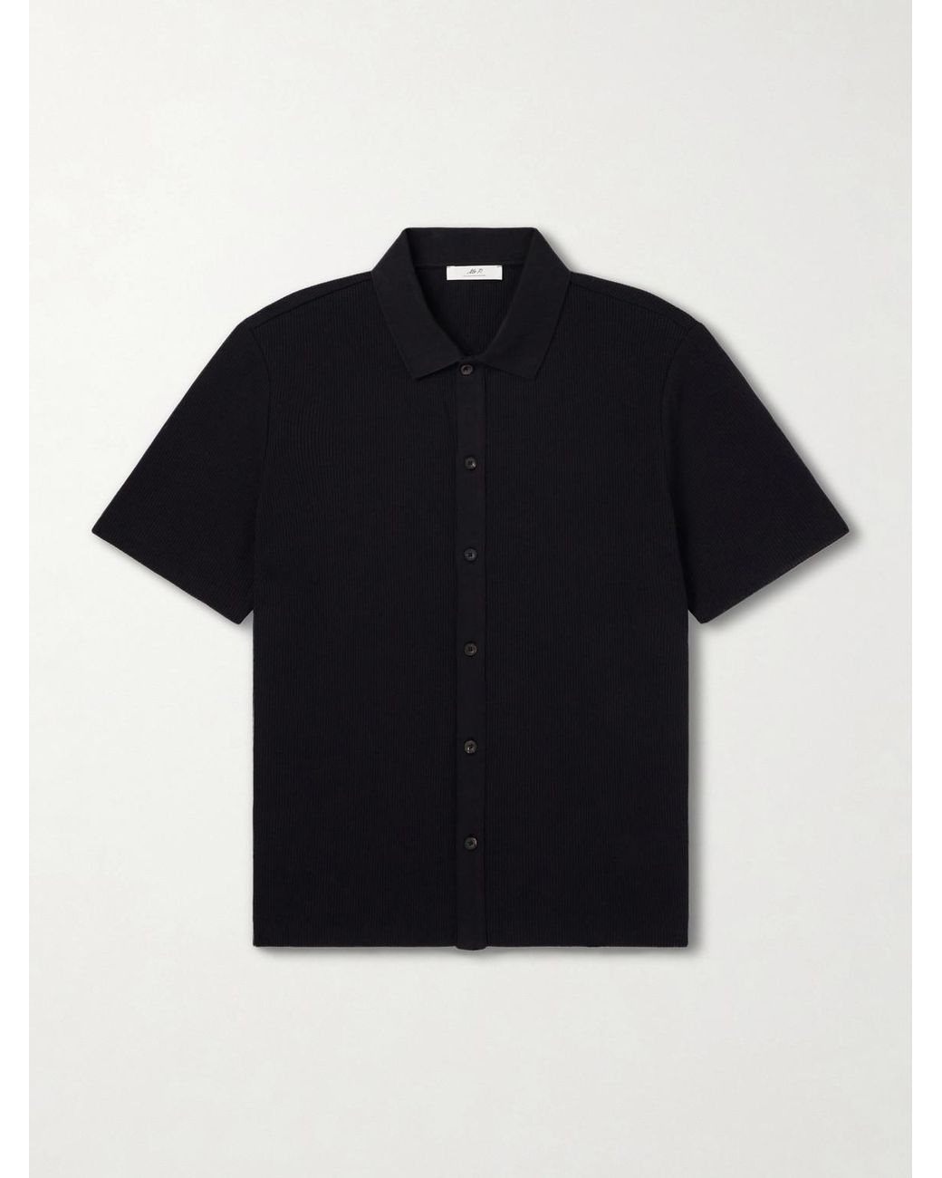 Mr P. Black Organic Cotton Shirt for men
