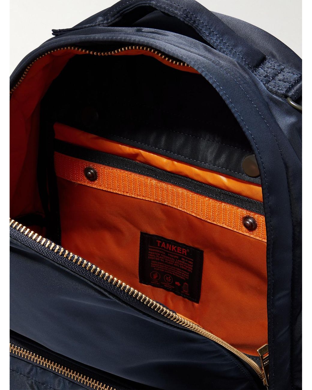 Porter-Yoshida and Co Blue Tanker Daypack Nylon-Twill Backpack for men