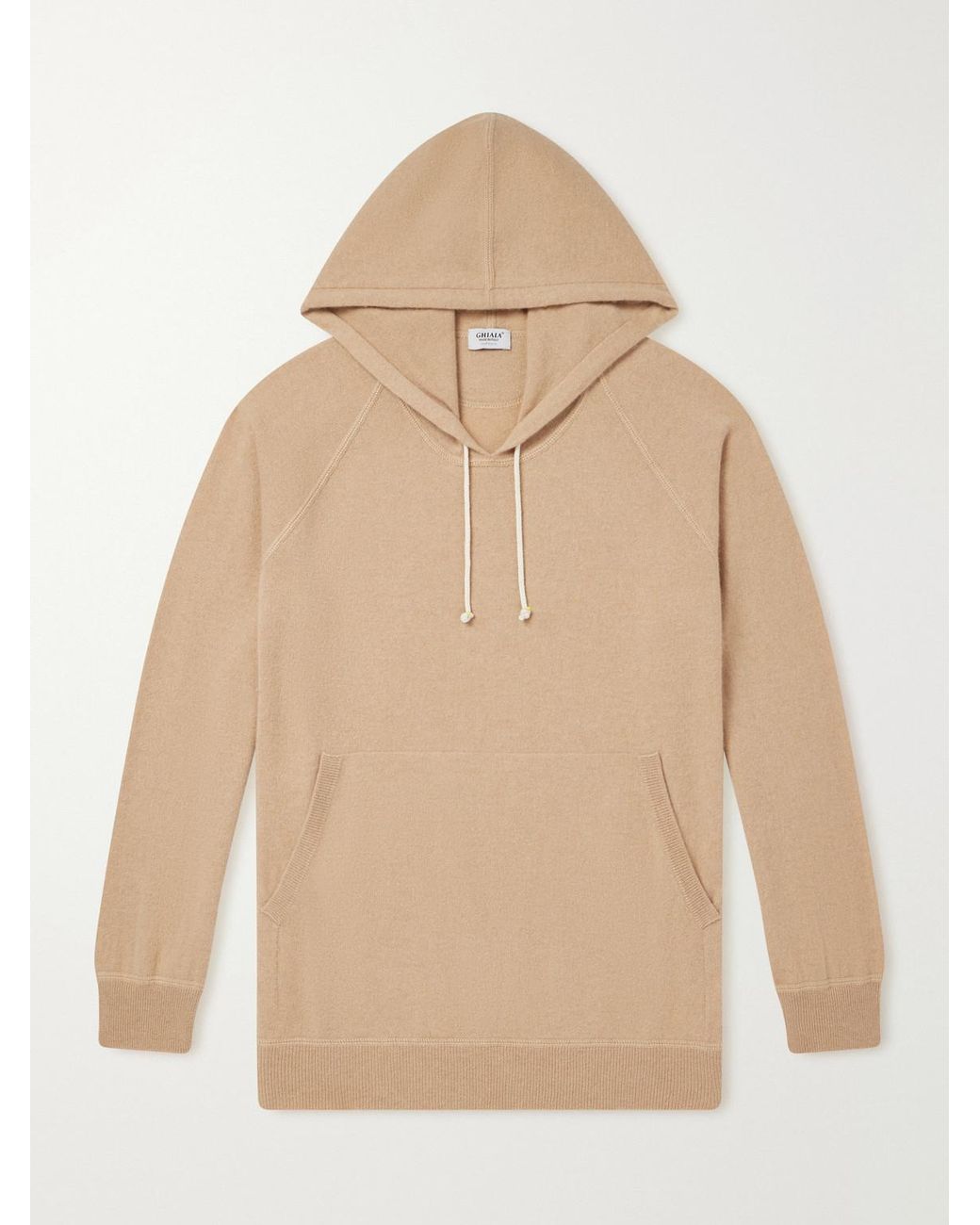 Ghiaia Natural Cashmere Hoodie for men
