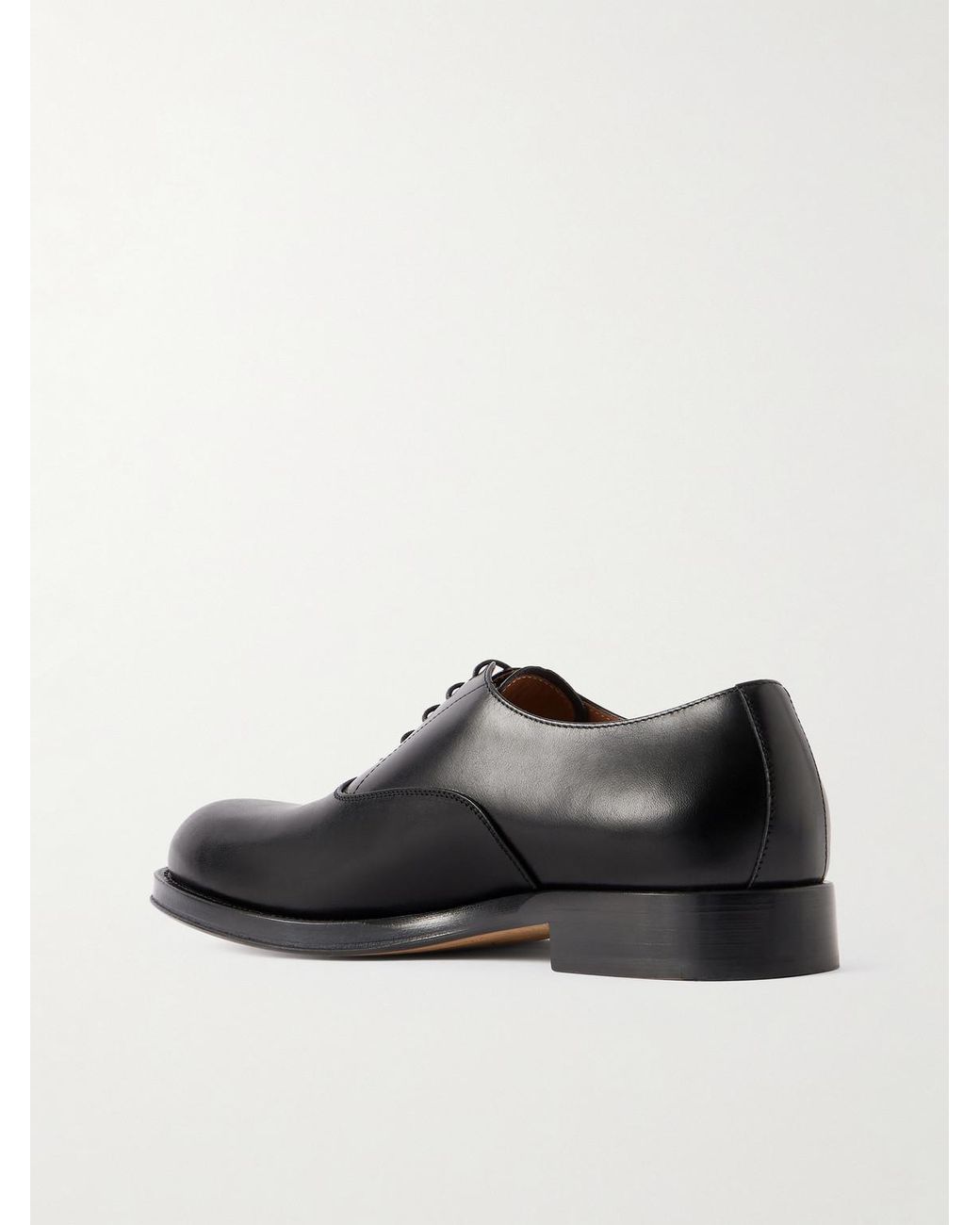 Dries Van Noten Black Leather Derby Shoes for men