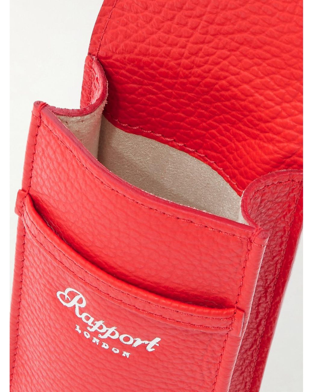 Rapport Red Portobello Full-Grain Leather Watch Pouch for men
