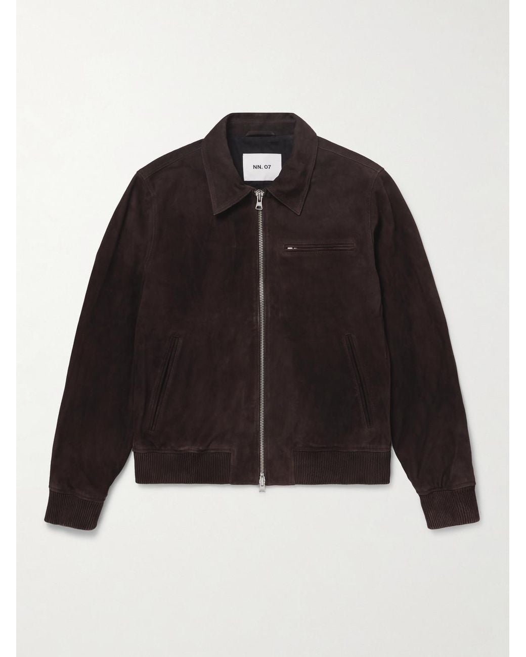 NN07 Black Owen 90031 Suede Jacket for men