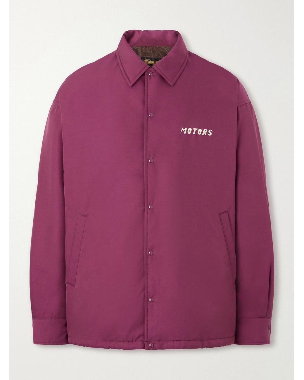 Visvim Purple Embroidered Wool And Silk-Blend-Twill Jacket for men