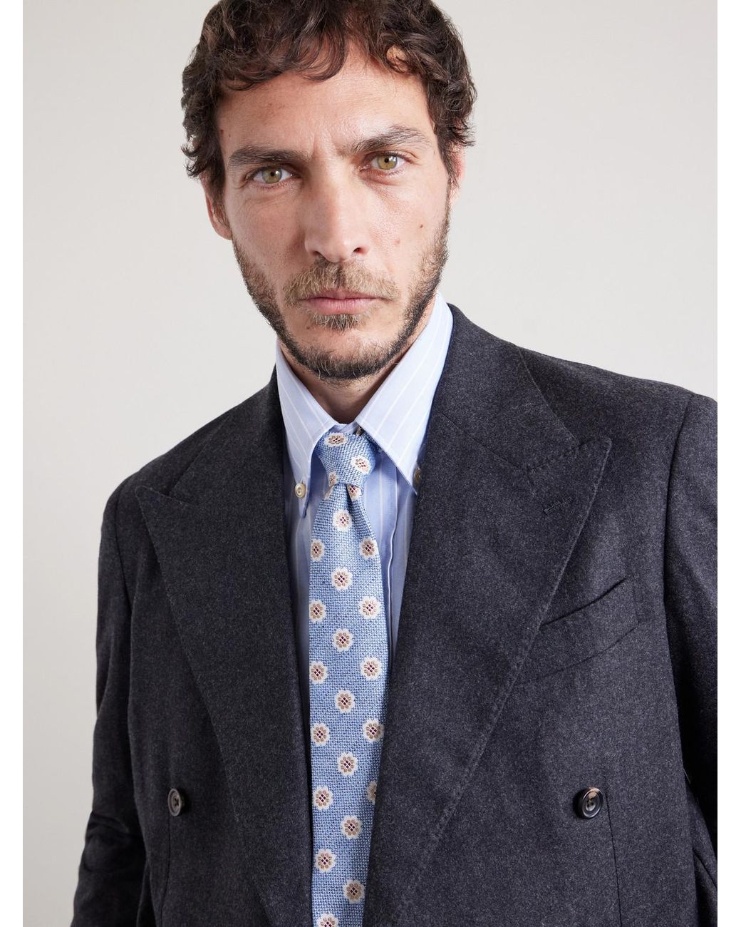 Selworthy 8Cm Cotton And Silk-Blend Jacquard Tie di Favourbrook in Blue da Uomo