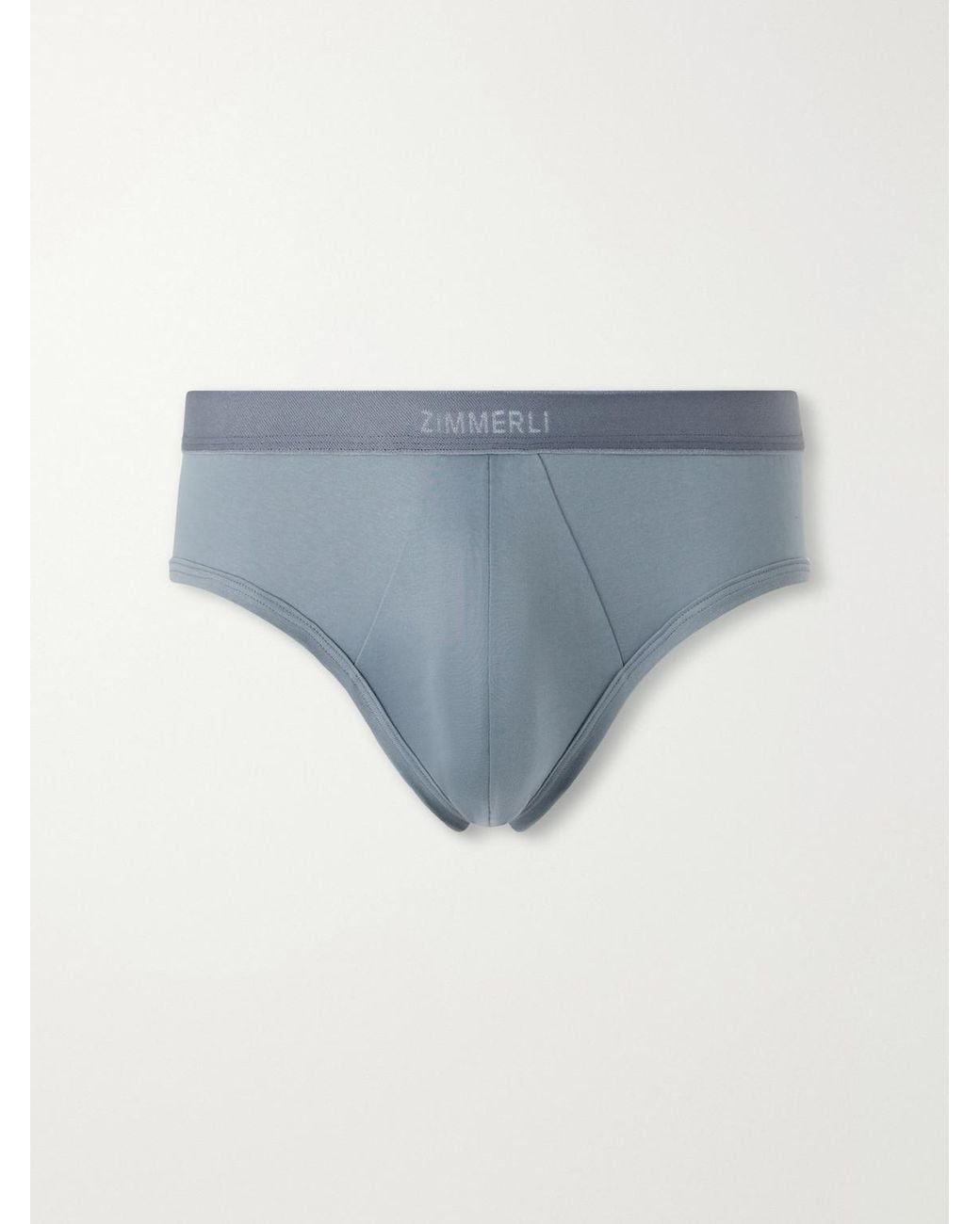 Zimmerli of Switzerland Blue Sea Island Cotton Briefs for men