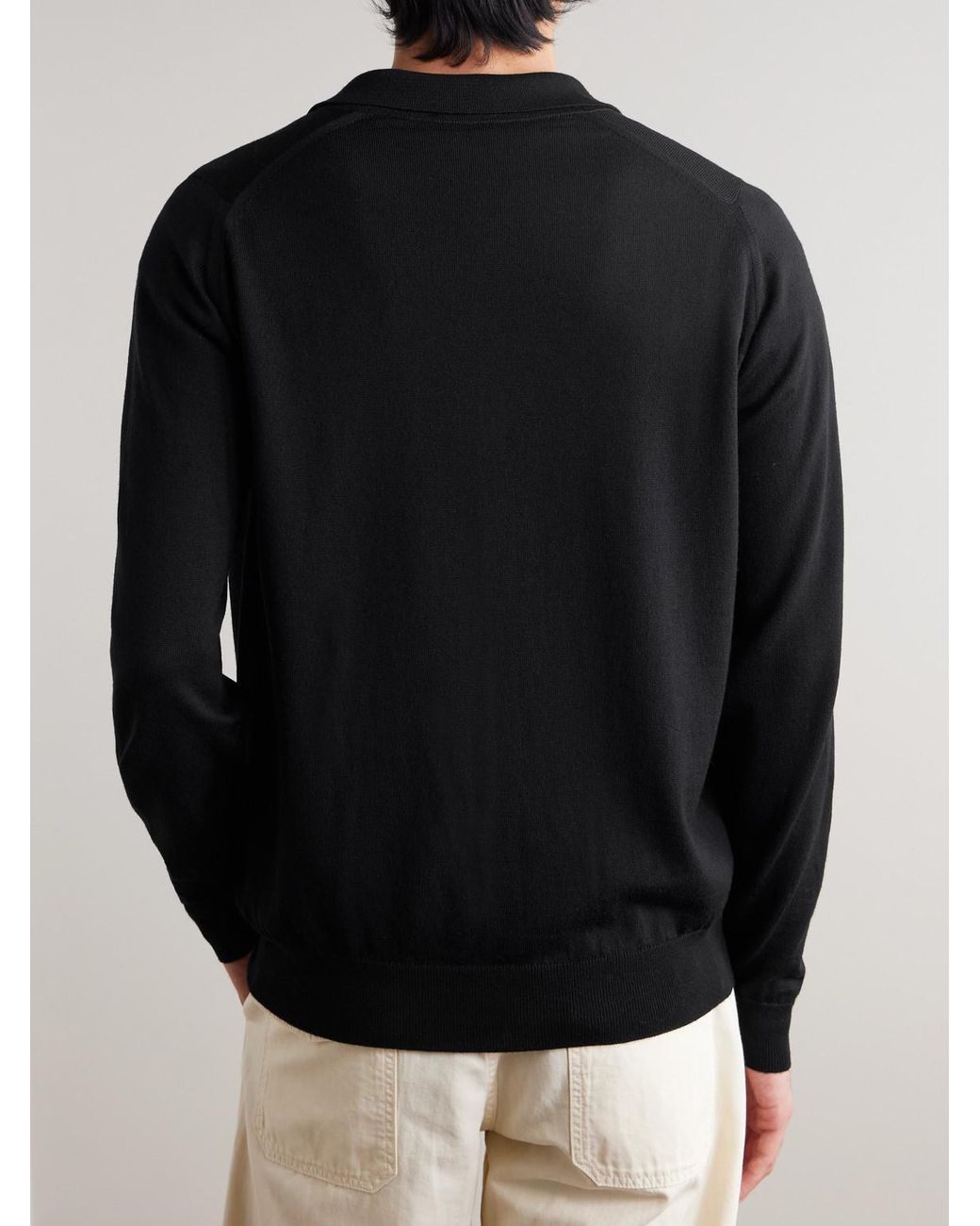 John Smedley Blue Tibor Merino Wool Cardigan for men