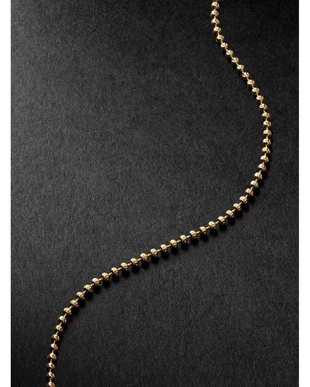 Alex Moss New York Black 18-Inch 14-Karat Ball Chain Necklace for men