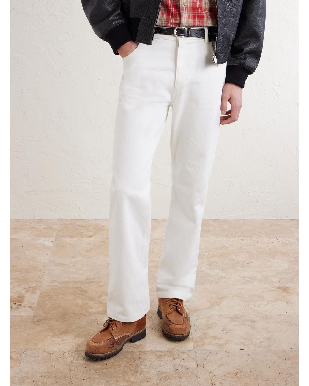 Visvim Brown Hi-Folk Scout Moc Distressed Leather Boots for men