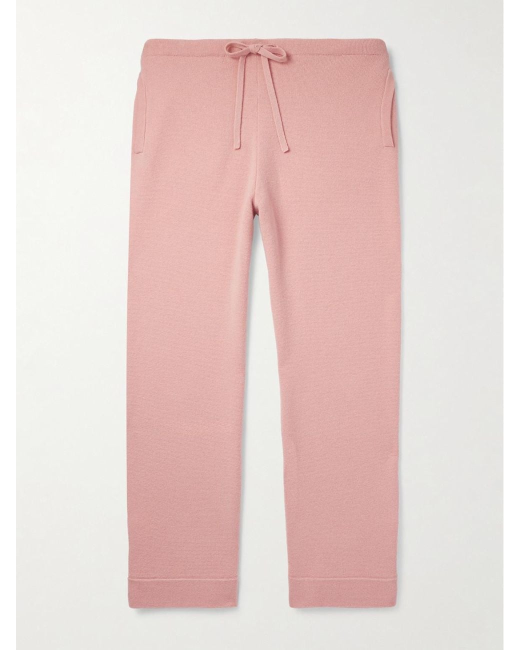 God's True Cashmere Pink Wanderer Tapered Embellished Cashmere Trousers for men