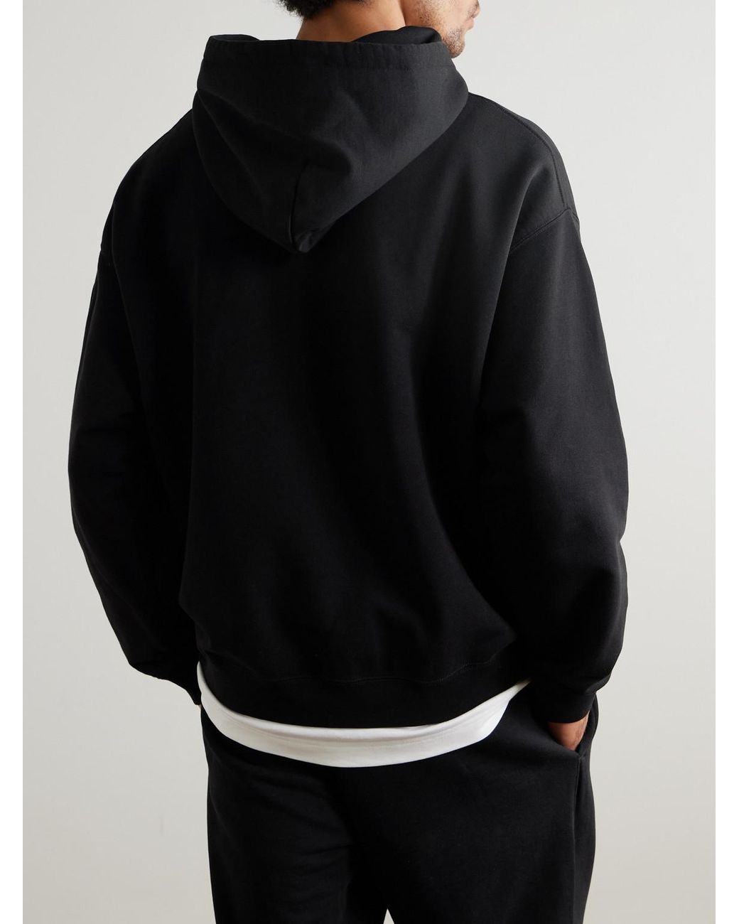 Canada Goose Black Rove Logo-Appliquéd Cotton-Jersey Hoodie for men