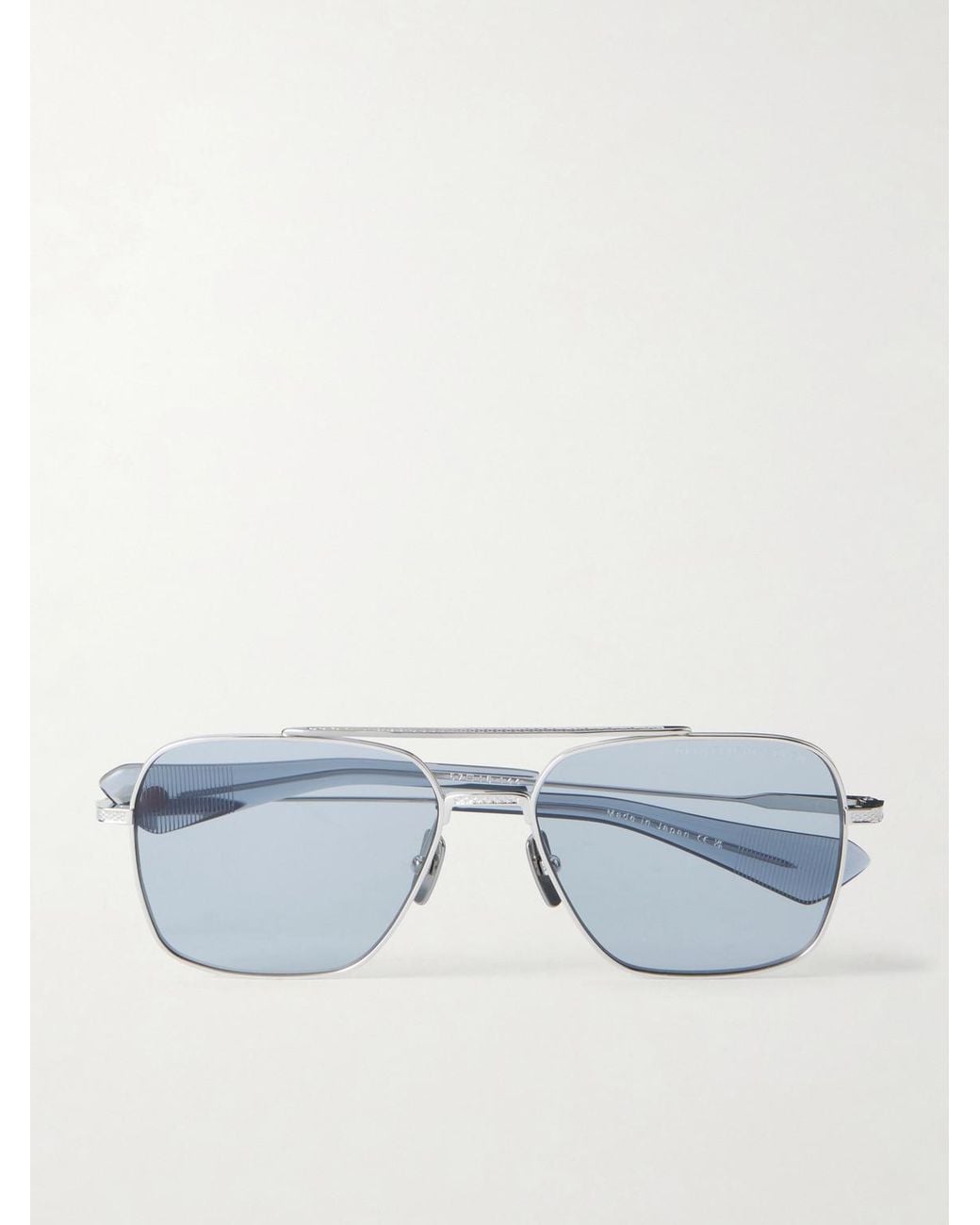 Dita Eyewear Blue Flight-Seven Aviator-Style Titanium Sunglasses for men