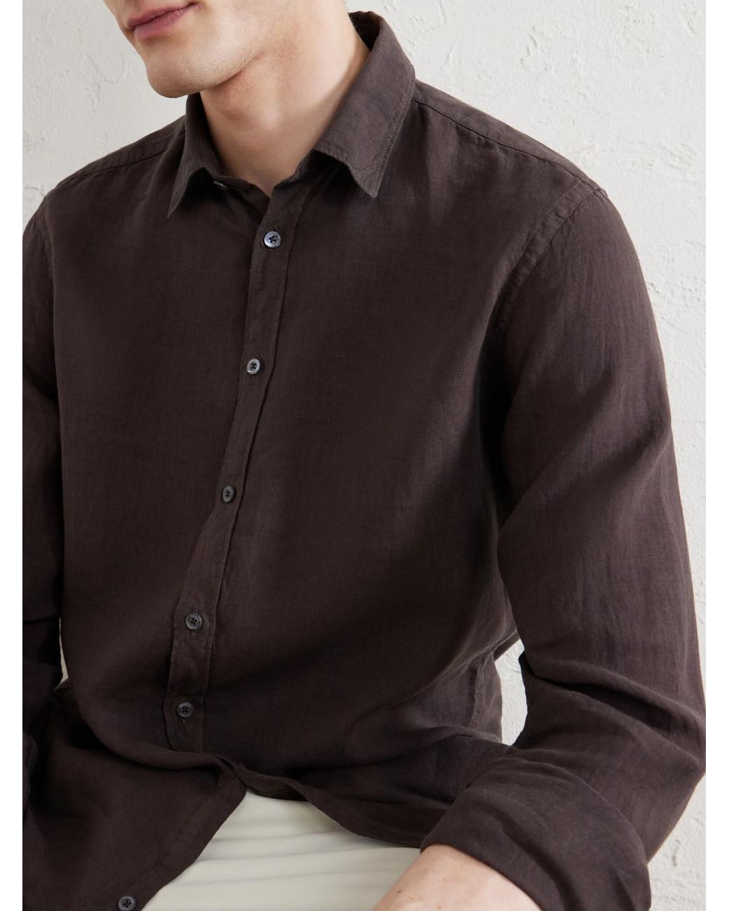 Canali Purple Linen Shirt for men