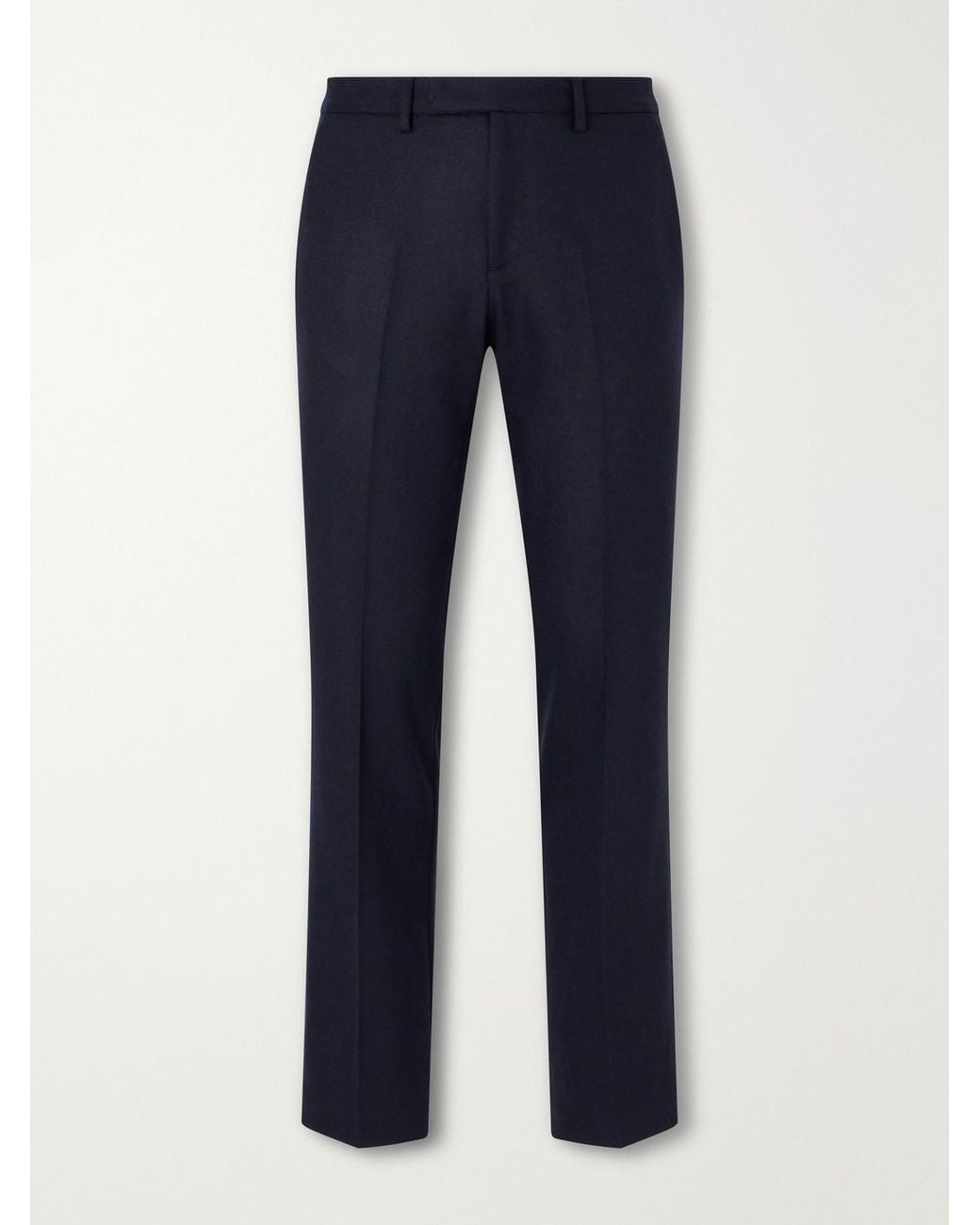 Sunspel Blue Straight-Leg Wool Trousers for men