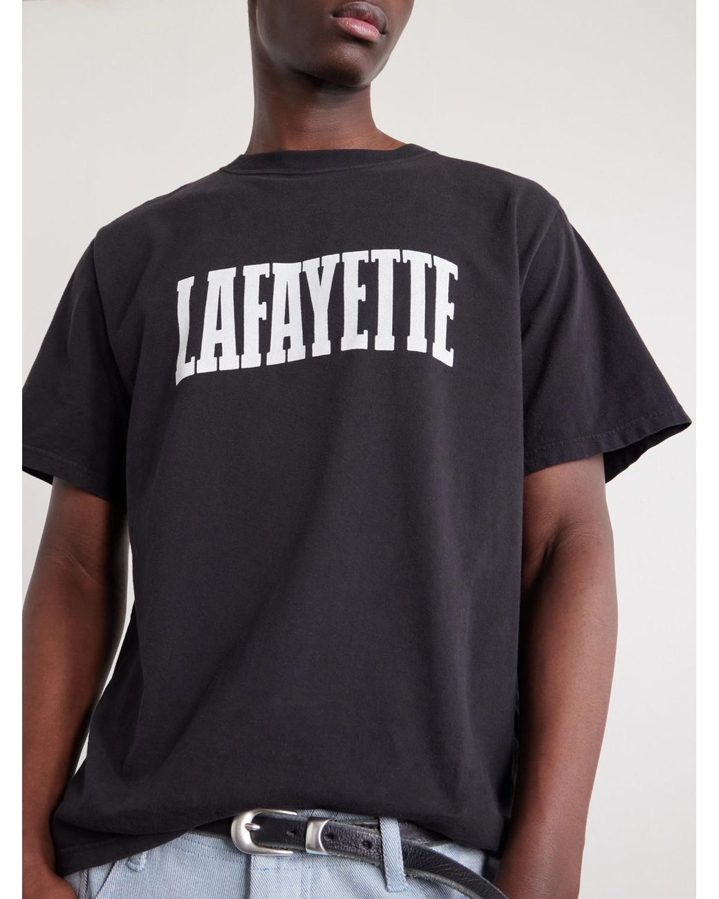 Remi Relief Black Lafayette Printed Cotton-Jersey T-Shirt for men