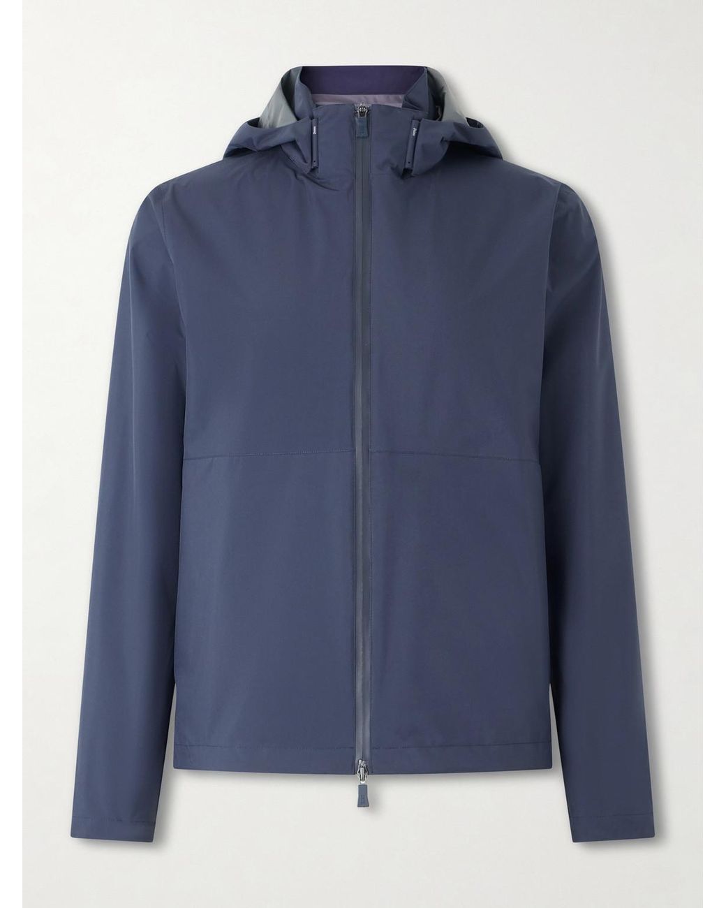 Herno Blue Shell Hooded Jacket for men