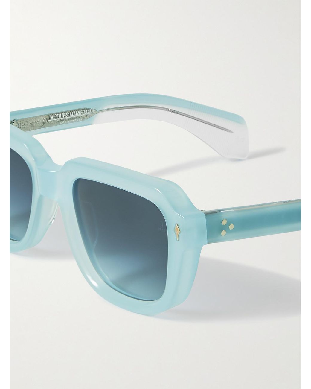 Jacques Marie Mage Blue Taos D-Frame Acetate Sunglasses for men
