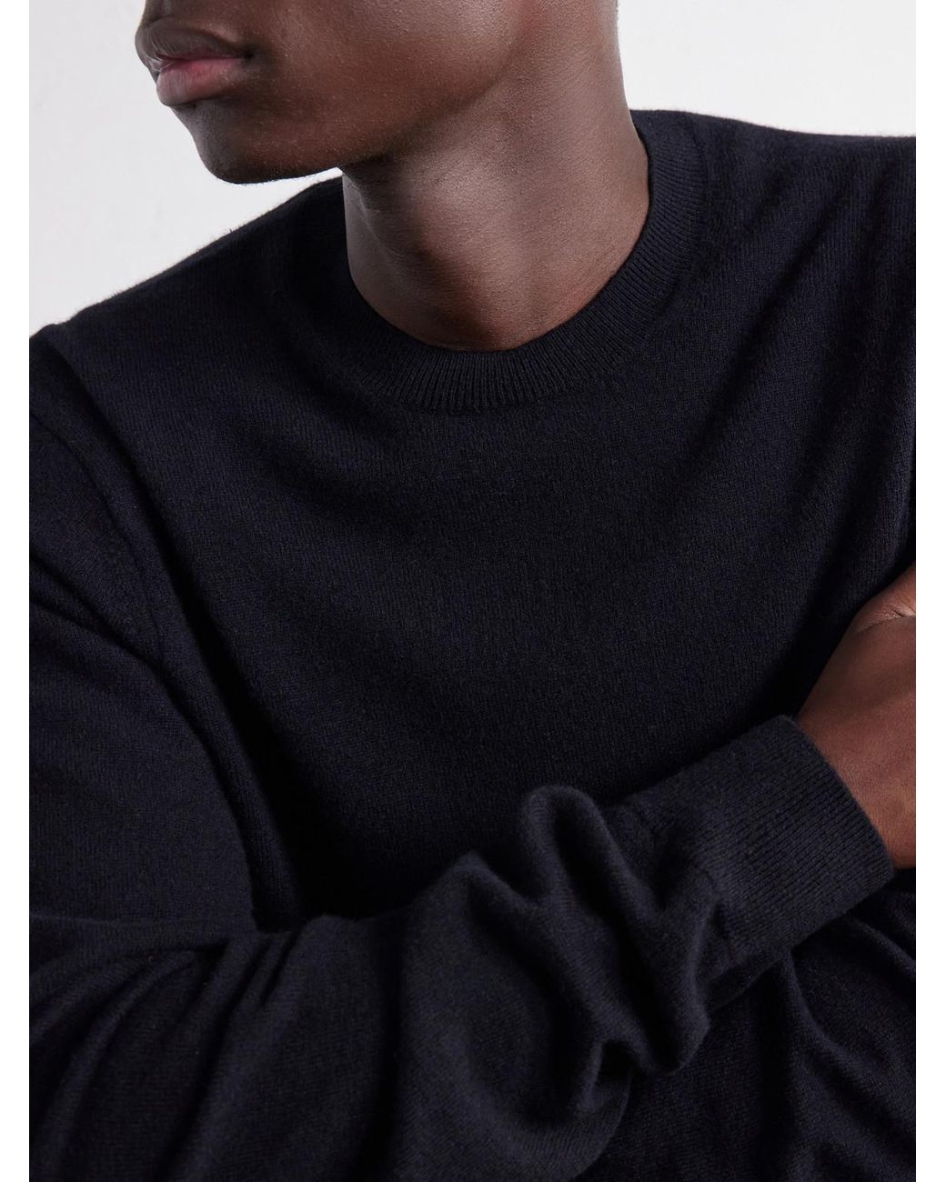 Comme des Garçons Black Ribbed Wool Sweater for men