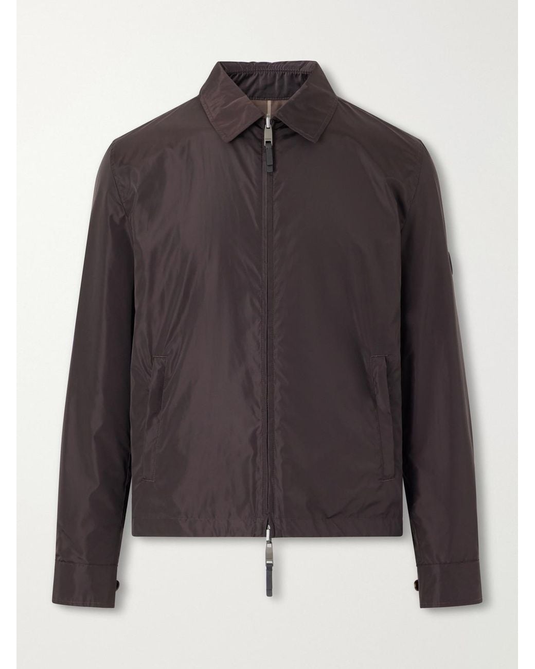 Burberry Gray Logo-Appliquéd Shell Jacket for men