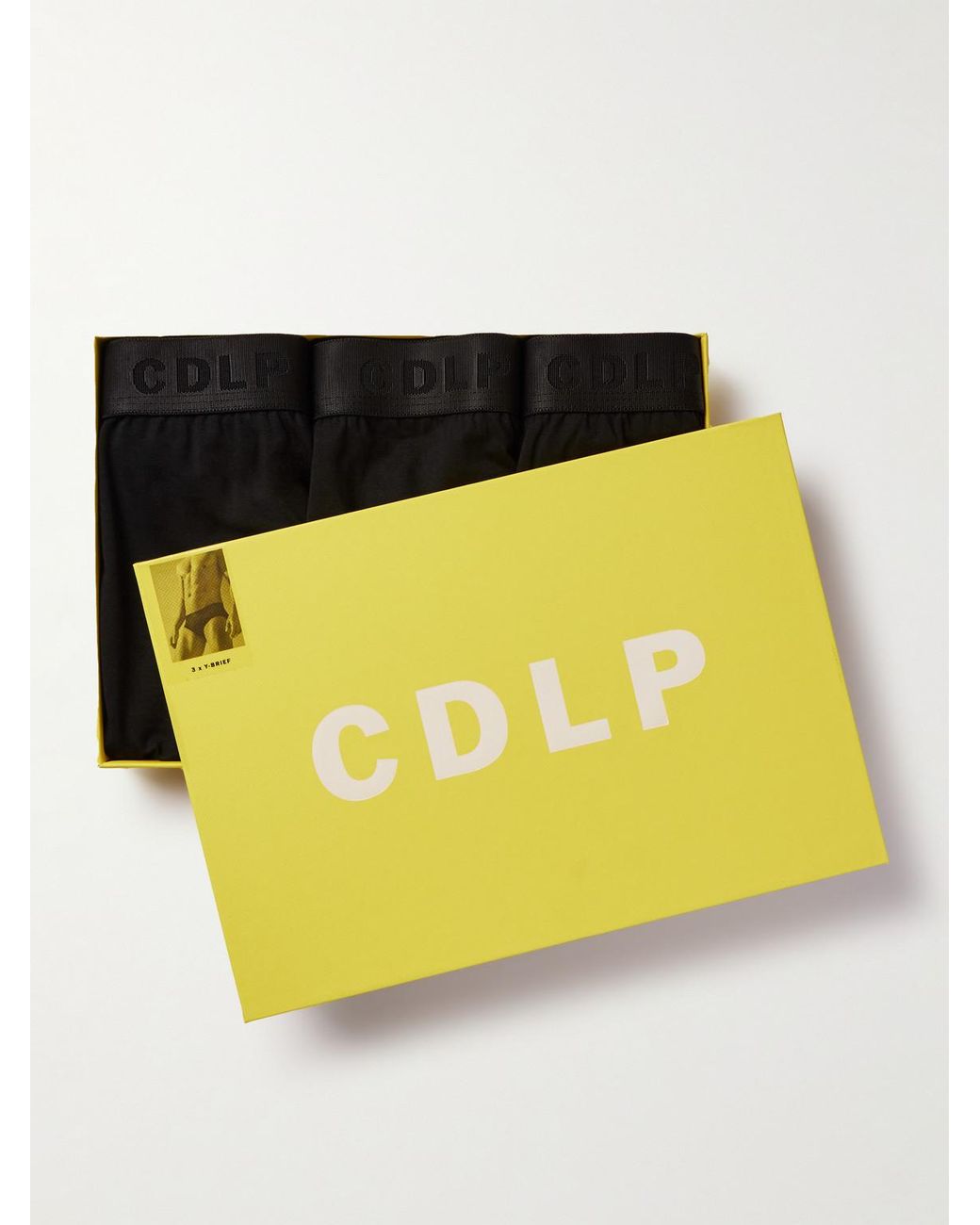 CDLP Black Three-Pack Stretch-Lyocell Briefs for men