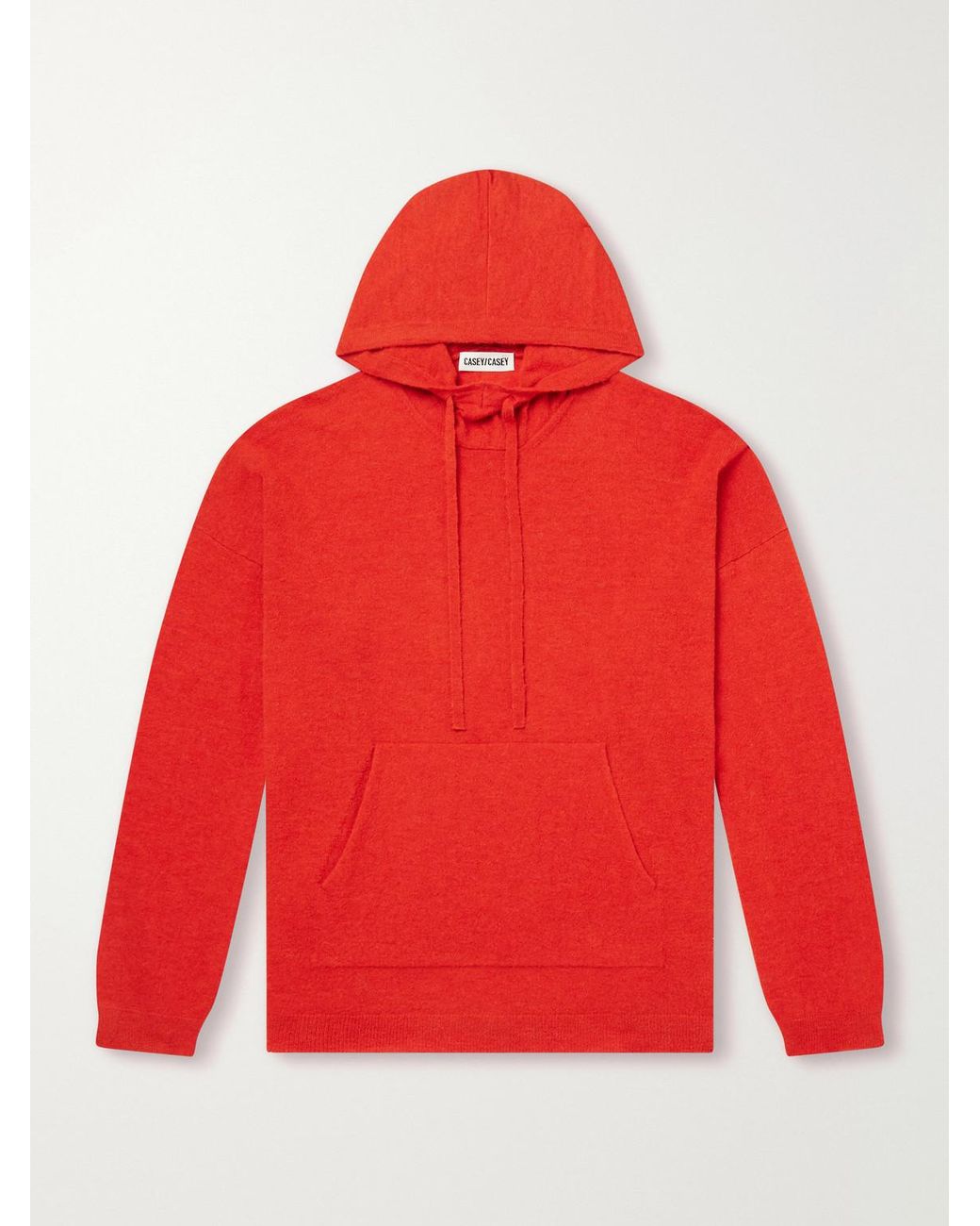 Casey Casey Red Knitted Hoodie for men