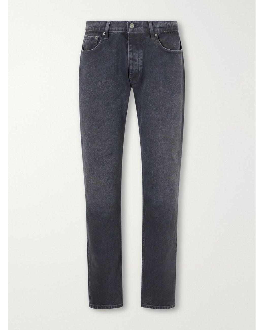 424 Blue Loose Straight-Leg Distressed Jeans for men
