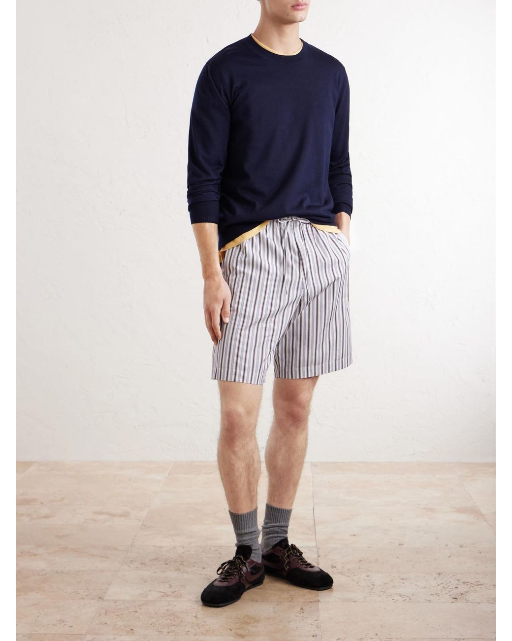 Dries Van Noten Blue Merino Wool Sweater for men