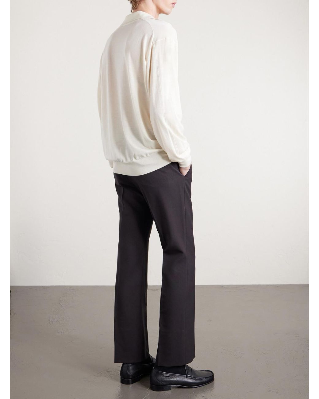 Tom Ford White Cashmere Polo Shirt for men