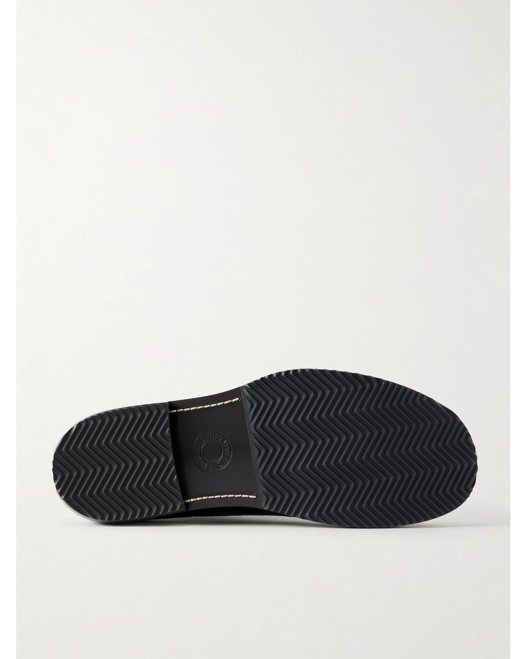Dries Van Noten Black Textured-leather Derby Shoes for men