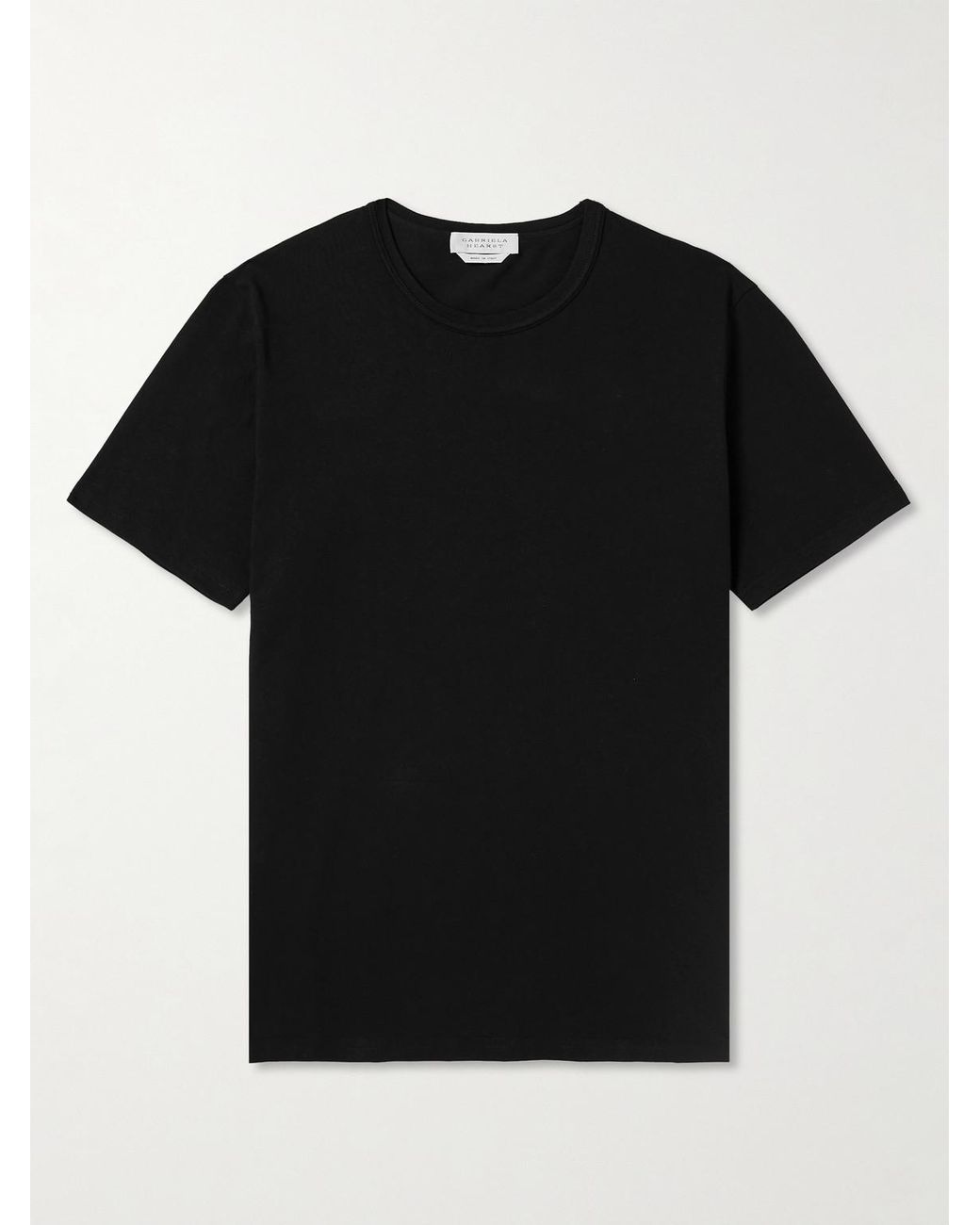 Gabriela Hearst Black Bandeira Recycled Cotton-Jersey T-Shirt for men