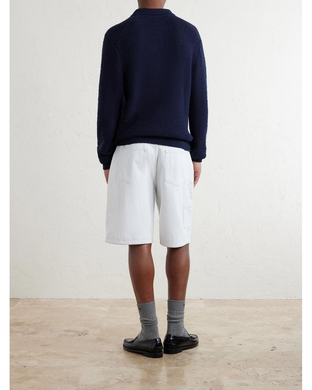 Aimé Leon Dore White Straight-Leg Denim Shorts for men