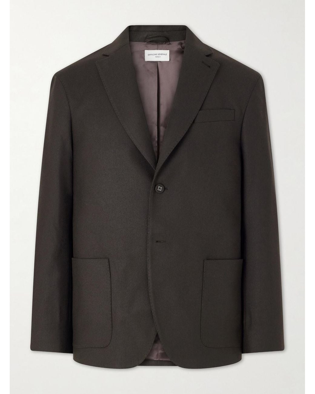 Officine Generale Black Michel Wool-Twill Suit Jacket for men