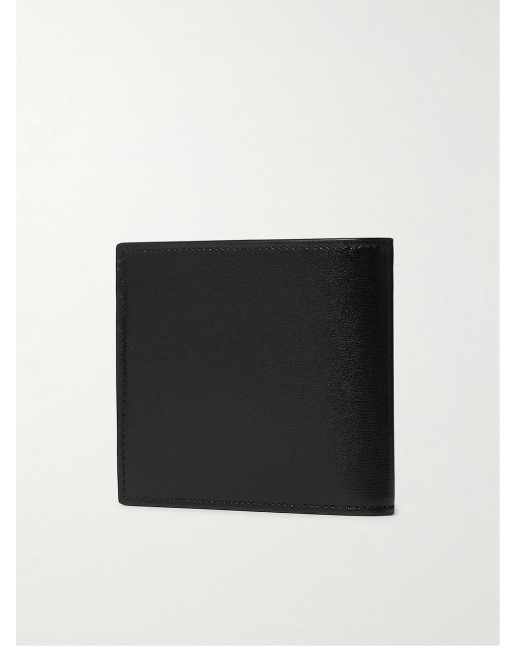 Saint Laurent Black Logo-Appliquéd Leather Billfold Wallet for men