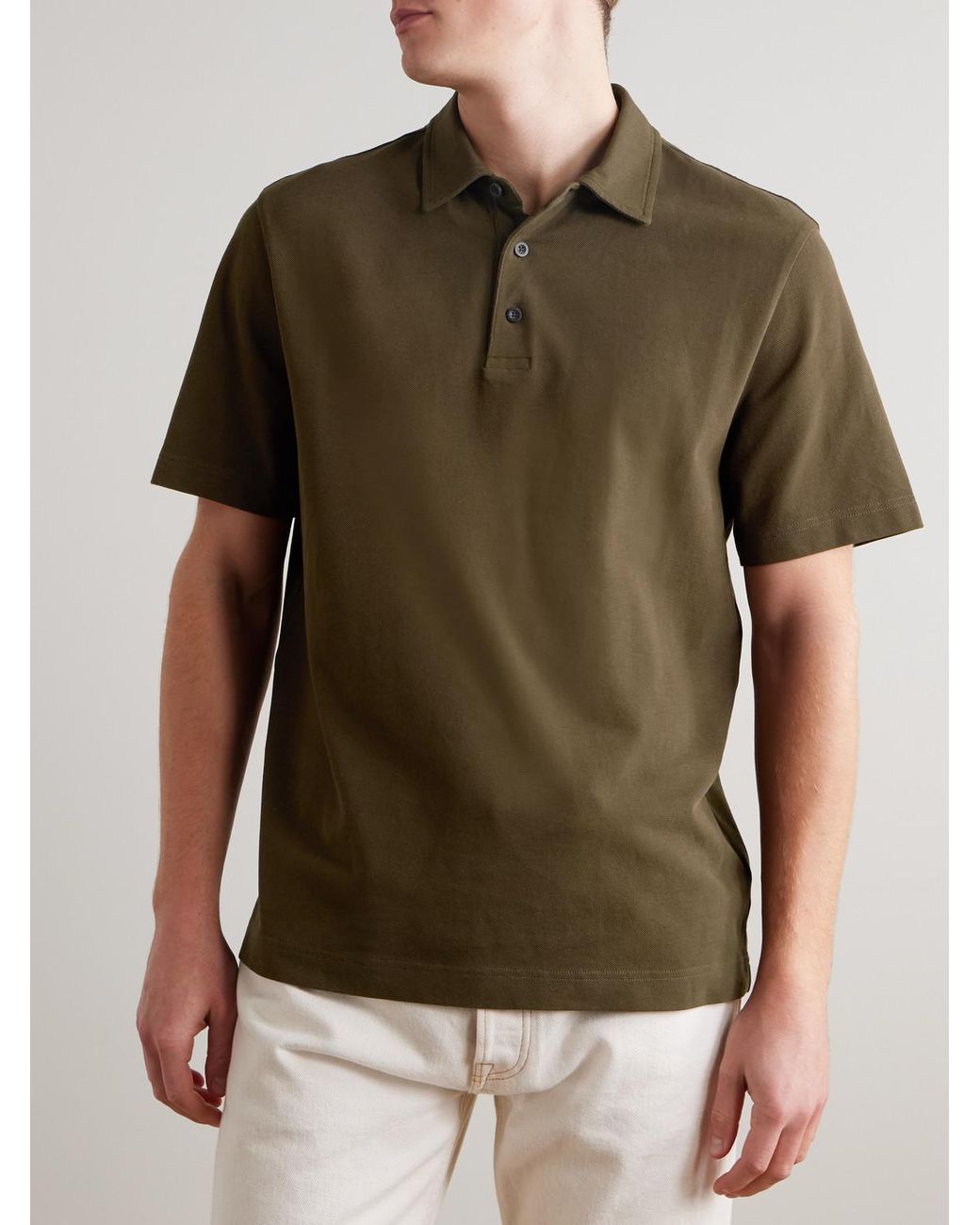 Mr P. Green Cotton-piqué Polo Shirt for men