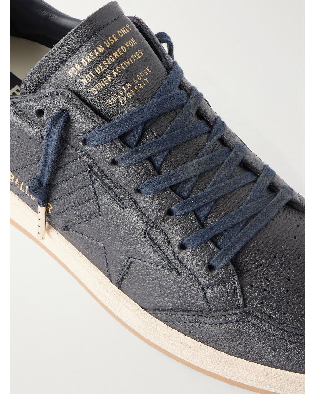 Golden Goose Deluxe Brand Blue Ball Star Distressed Leather Sneakers for men