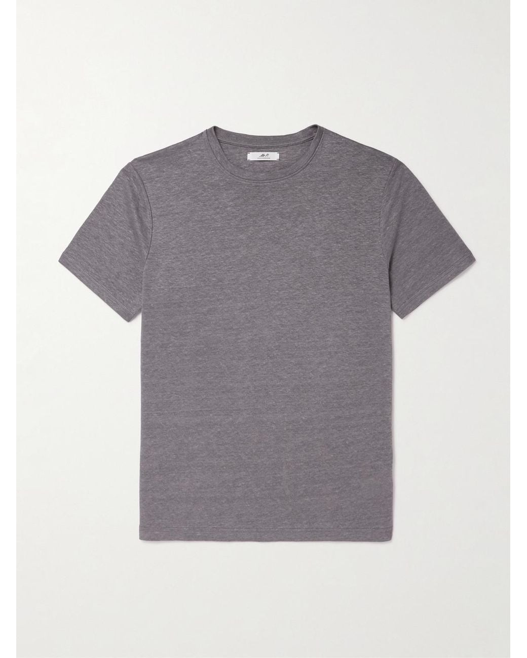 Mr P. Gray Linen T-Shirt for men