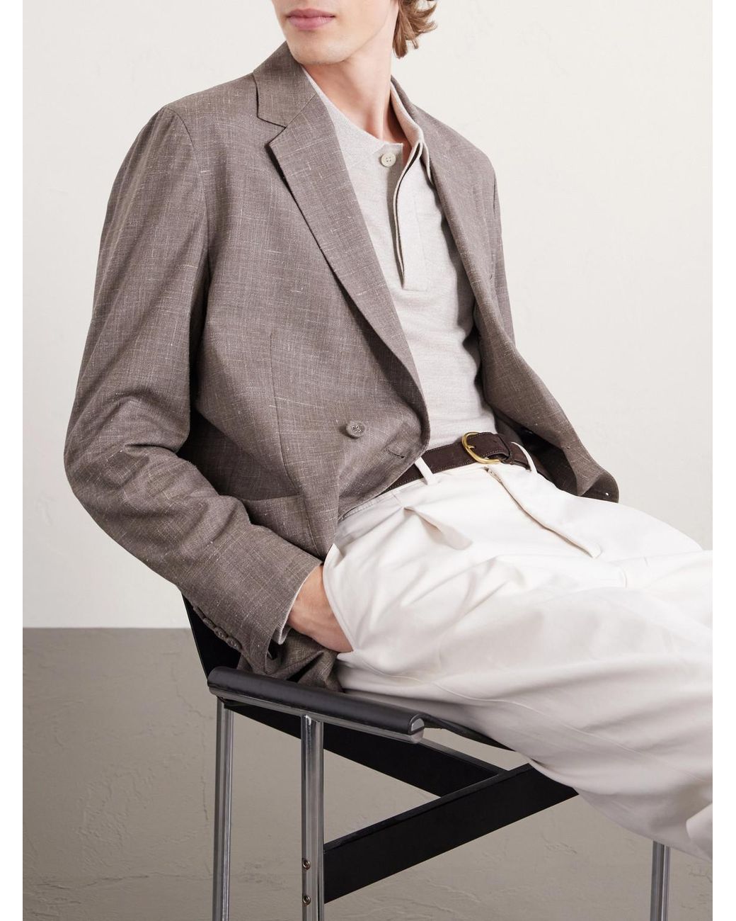 NN07 White Emerson 6605 Wool Polo Shirt for men