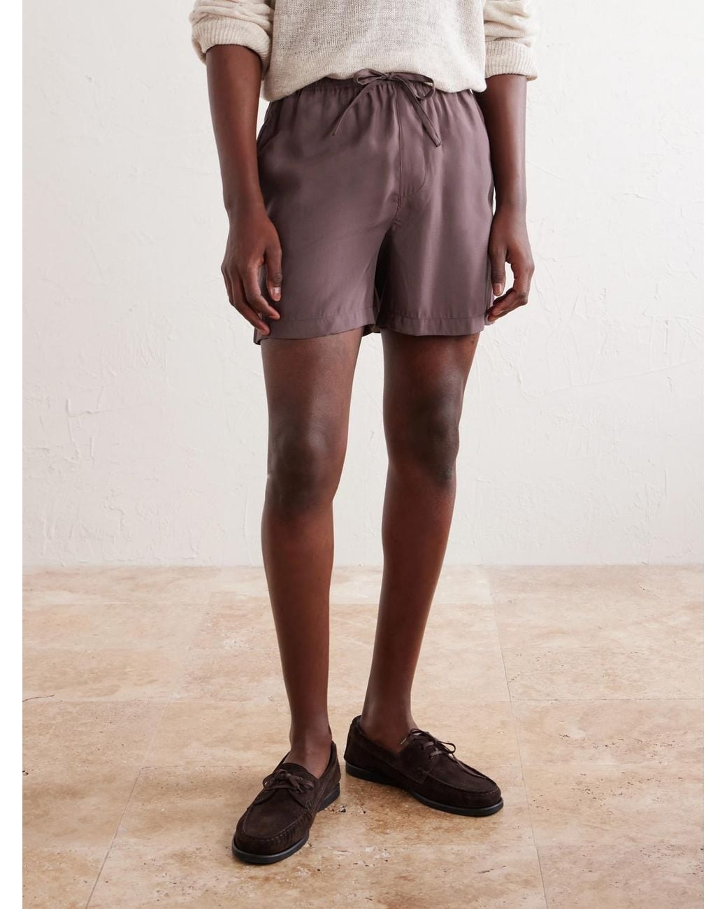 FRAME Purple Summer Boxer Straight-Leg Shell Shorts for men
