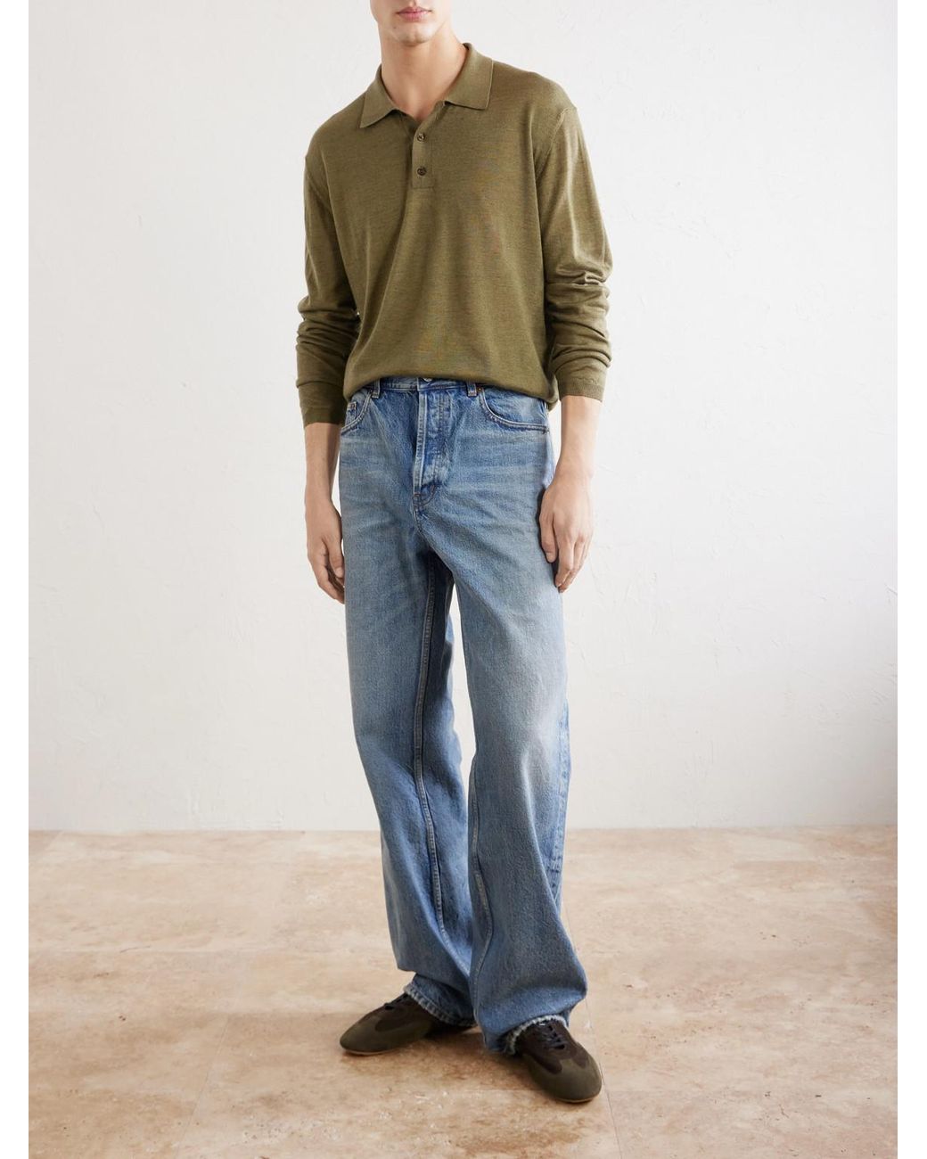 Saint Laurent Blue Wide-leg Jeans for men