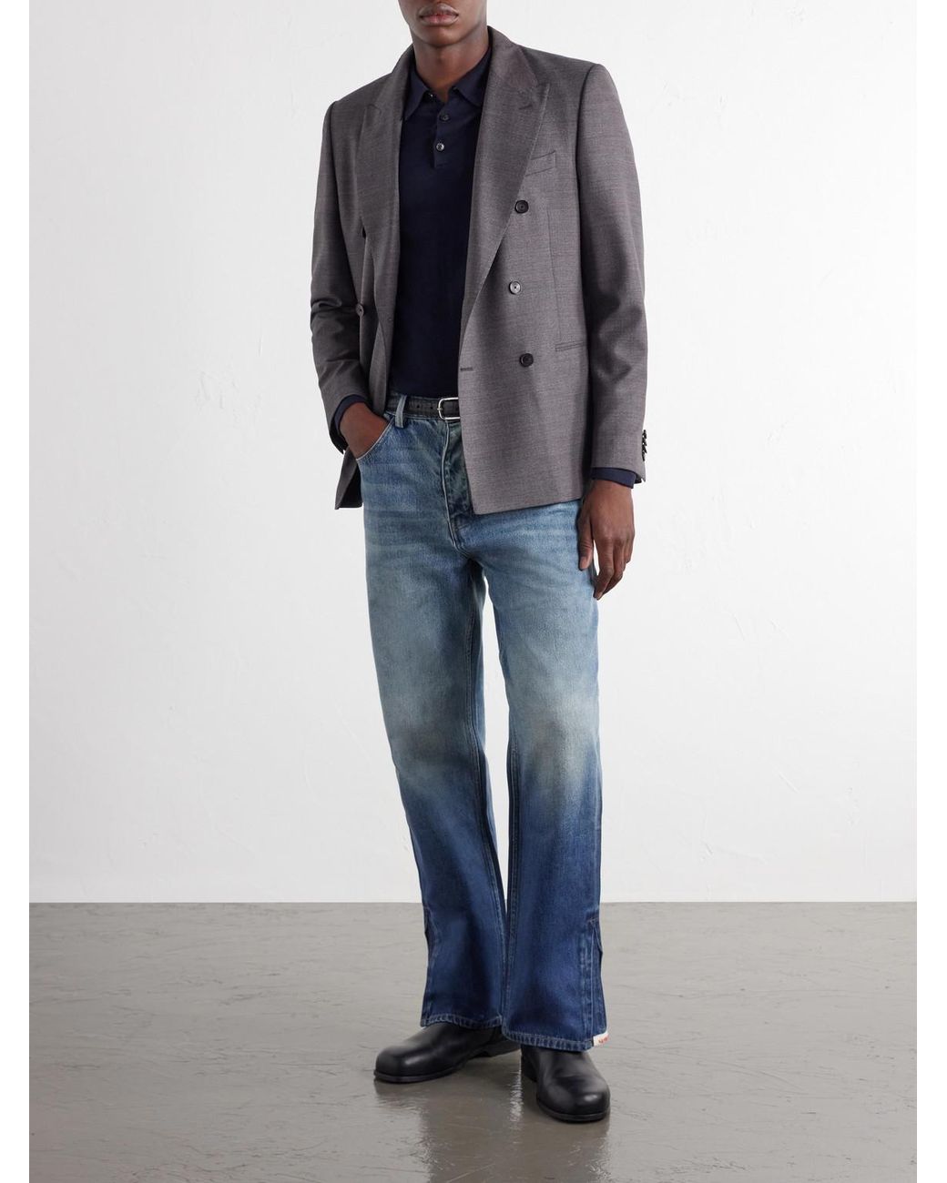 NAHMIAS Blue High Tide Straight-Leg Jeans for men