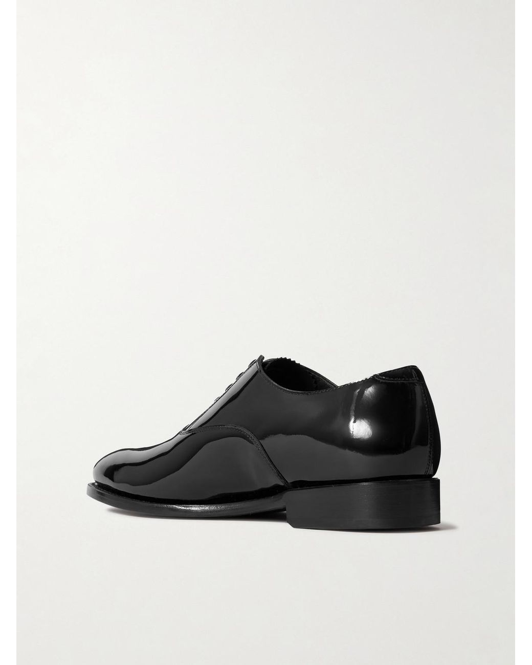 Morjas Black Patent-leather Oxford Shoes for men